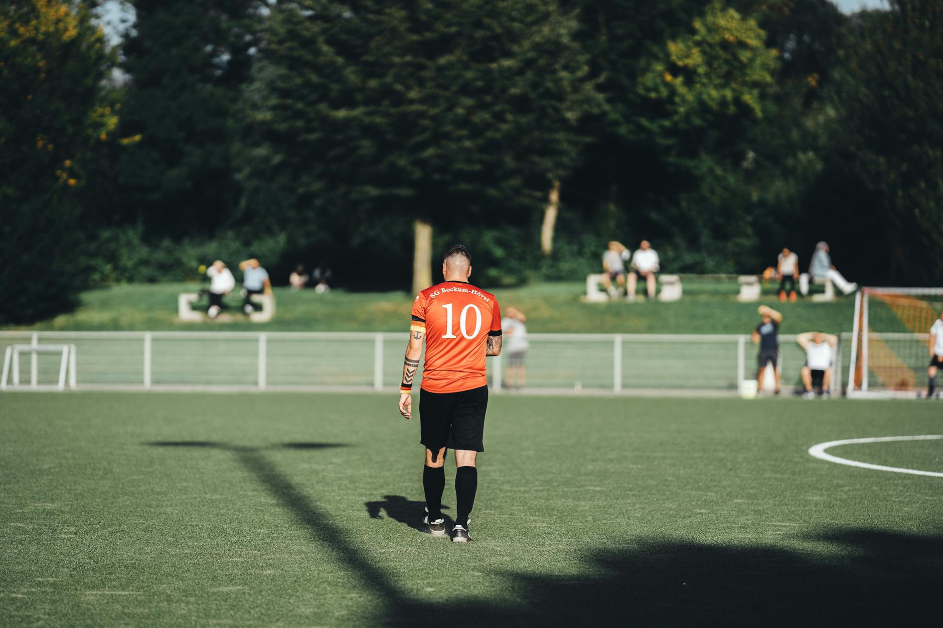 Fußballspieler auf dem Platz